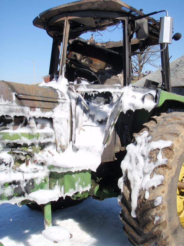 Tractor fire April 9, 2010. Jim Then farm